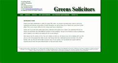 Desktop Screenshot of greenssolicitors.com